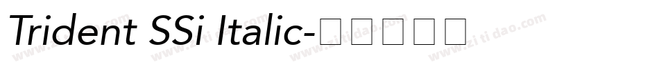 Trident SSi Italic字体转换
